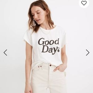 NWT Madewell Good Days Graphic Softfade Cotton Tee